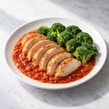 Chicken with Sauce &  Broccoli 