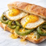 Green Peppers & Eggs Sandwich