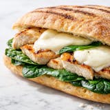 Grilled Chicken, Mozz, Spinach Sandwich 