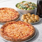 2 Large Cheese Pizzas with Large Caesar Salad, 12 Garlic Rolls & 2-Liter Soda Special