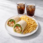 Any Two Wraps, Side Fries & 2 Soda's Lunch