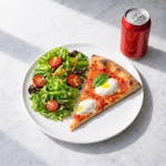 Slice of Pizza, Side Salad & Soda Can Lunch