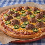Spicy Meatball Pizza