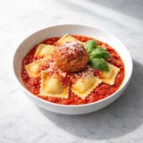Kid's Ravioli with One Meatball 