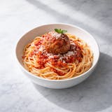 Kid's Spaghetti with One Meatball 