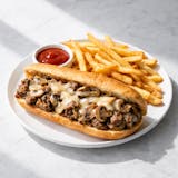 Mushroom Cheesesteak Sandwich 