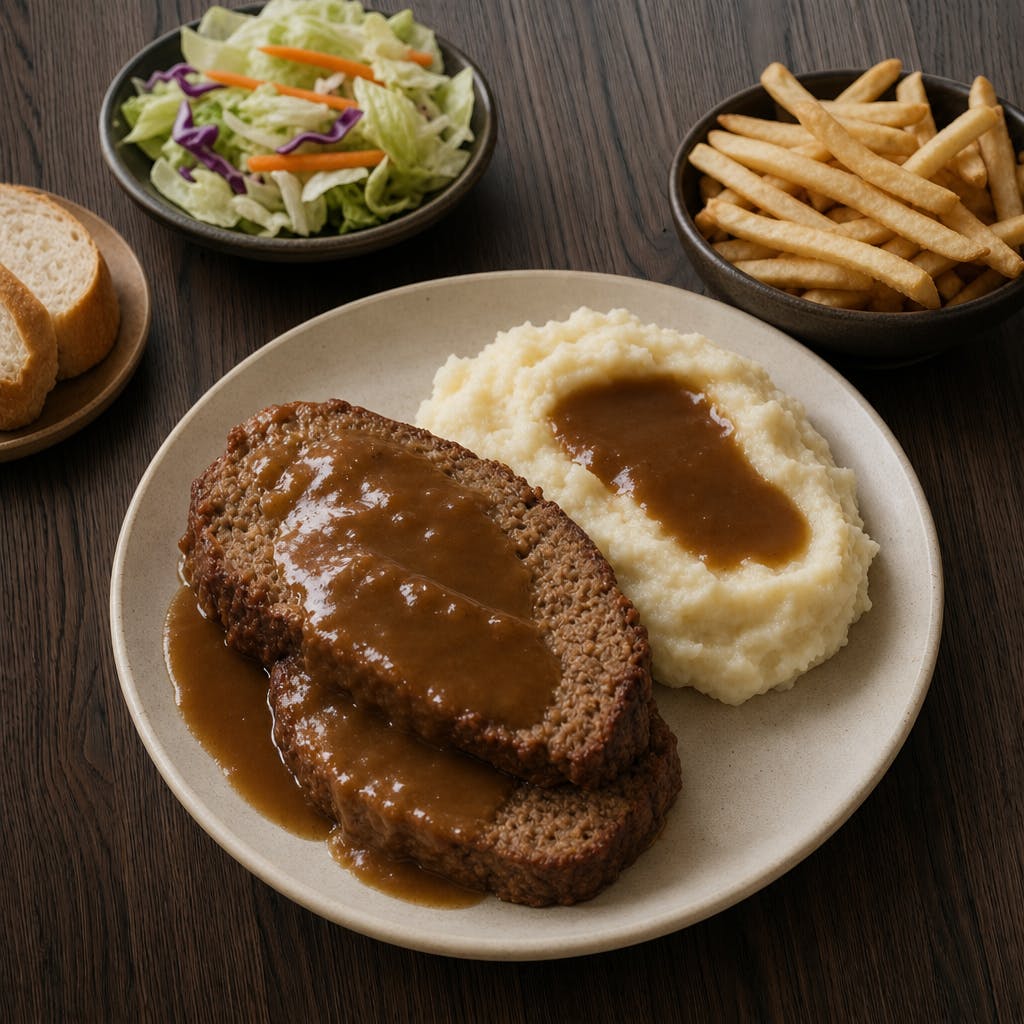 Meatloaf with Mashed Potatoes & Gravy Special